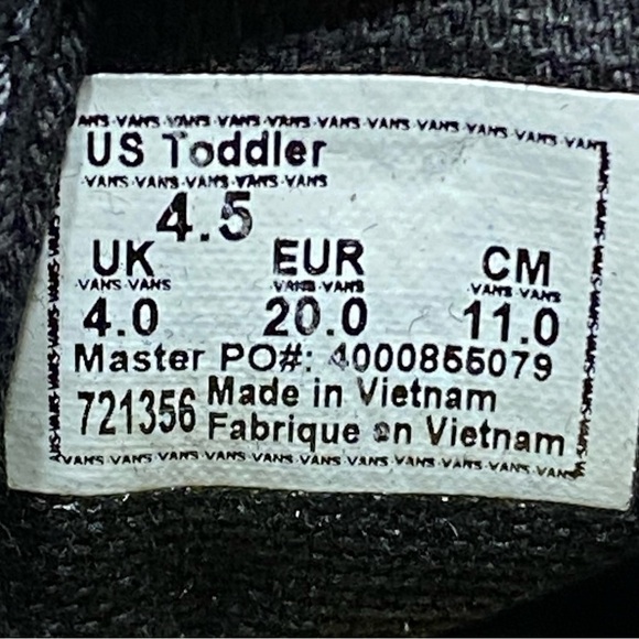 Vans x Harry Potter Old Skool V Goldensnitch Sneaker Size 4.5 Toddler - Picture 10 of 10